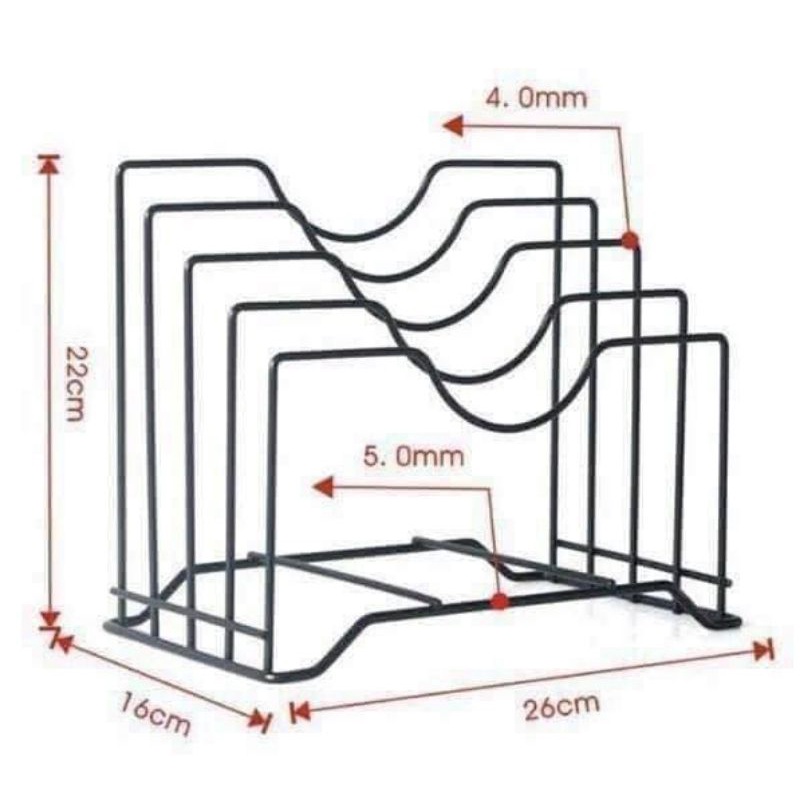 KỆ ĐỂ NẮP NỒI, GÁC DAO THỚT ĐA NĂNG