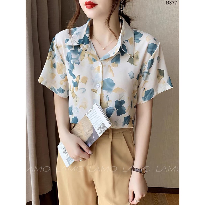 Áo Sơ Mi họa tiết tay ngắn- B877 | BigBuy360 - bigbuy360.vn