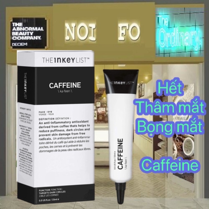 Kem dưỡng thâm mắt, bọng mắt Caffeine