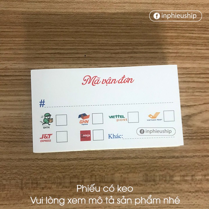 Decal Phiếu Giao Hàng - 20k/100 tem