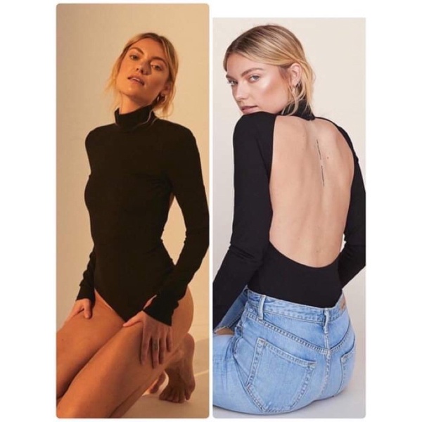 □┅☽Bodysuit bầu cổ lọ hở lưng ( hình khách feedback ) có sẵn | BigBuy360 - bigbuy360.vn