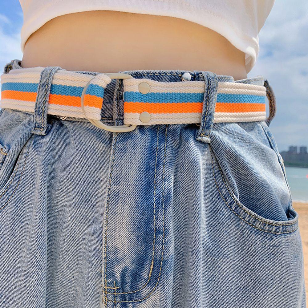 Thắt Lưng Khóa Đôi Bằng Hợp Kim Màu Trơn Đơn Giản Thời Trang Cho Nữ