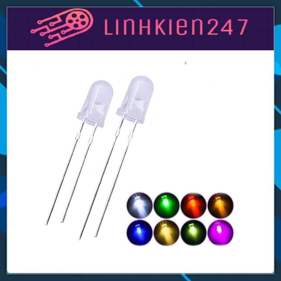 Bộ 10 đèn led 5mm/ 3mm đầy đủ các màu sáng đục