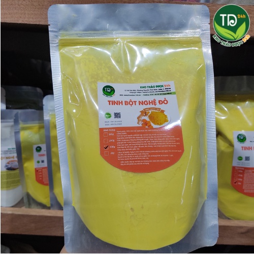 Tinh Bột Nghệ Đỏ Nghệ An giúp trắng da, ngăn chặn lão hóa, tẩy tế bào chết hiệu quả, hỗ trợ tiêu hóa hiệu quả [500g/1kg]