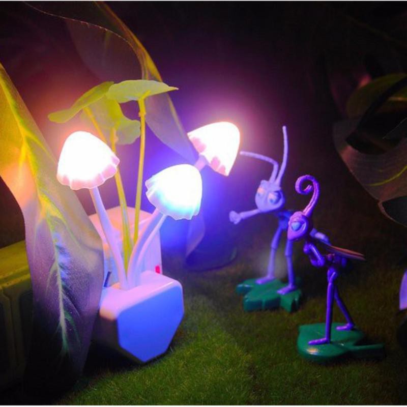Đèn ngủ cảm ứng ánh sáng hình cây nấm Avatar 0,5 W Đèn LED cảm biến ánh sáng nhiều màu sắc độc đáo
