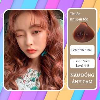 Thuốc Nhuộm Tóc Màu NÂU ĐỒNG ÁNH CAM Không Tẩy | Colormin