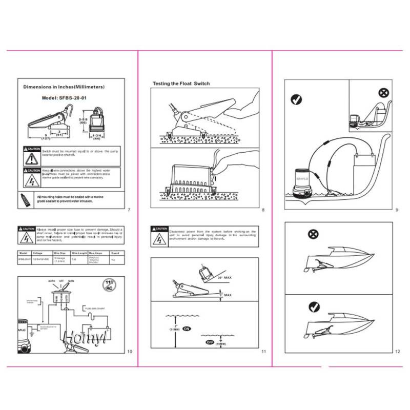 Công Tắc Phao Bơm Hơi Mới 12v 24v / 32v Cho Tàu Thuyền