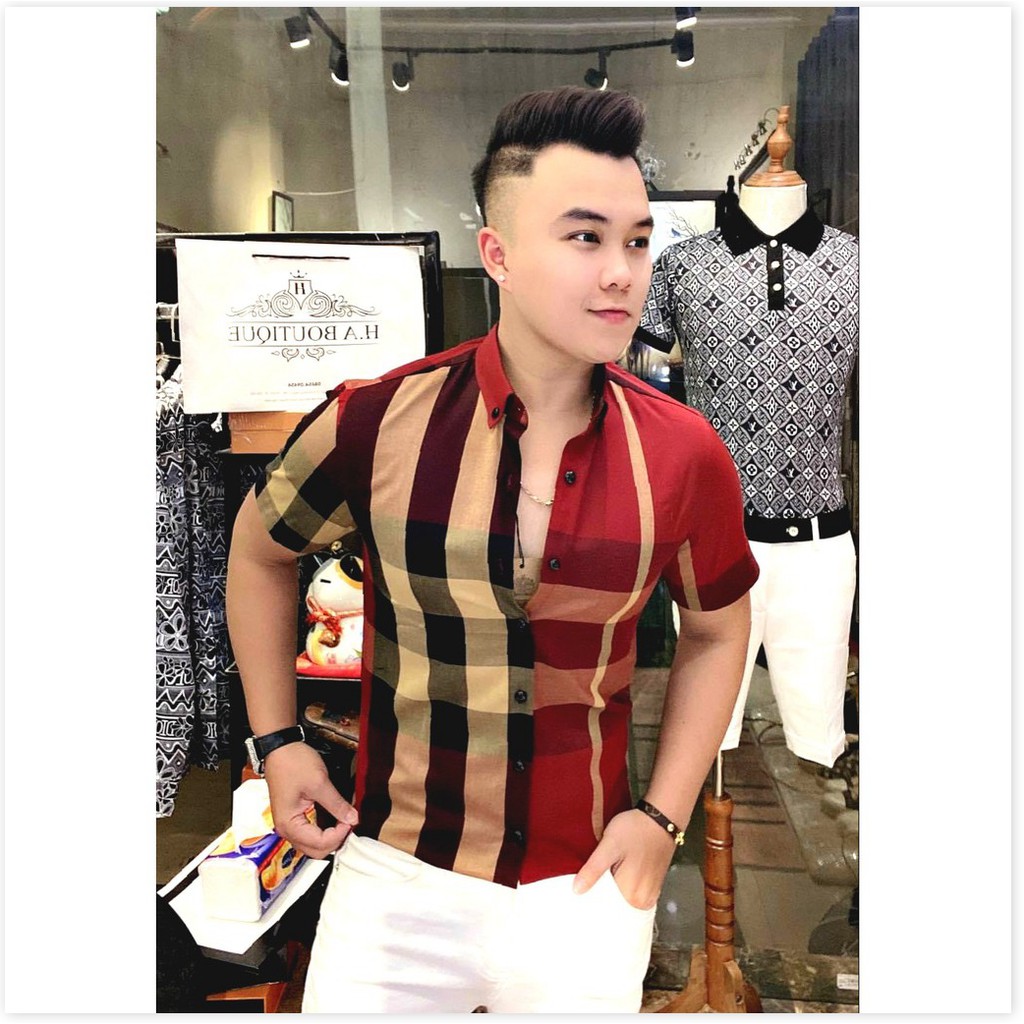 ÁO SƠ MI TAY NGẮN 3D,ÁO ĐƯỢC THIẾT KẾ KẺ SỌC SIÊU NGẦU KOKO MI STORE