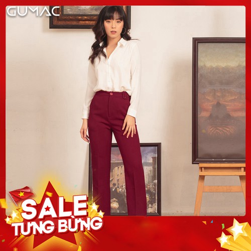 -Hàng nhập khẩu Áo sơ mi căn bản GUMAC AA465_TRANG Liên hệ mua hàng 084.209.1989