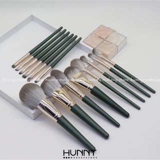 Cọ trang điểm, Bộ cọ makeup siêu sang chảnh  (kèm bao da xanh)