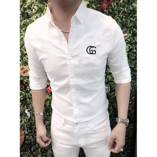Áo sơ mi nam nữ tay dài cổ đứng hàng xịn chất vải lụa cao cấp
