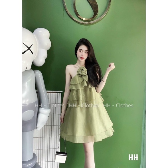 Đầm dây hoa Hồng
