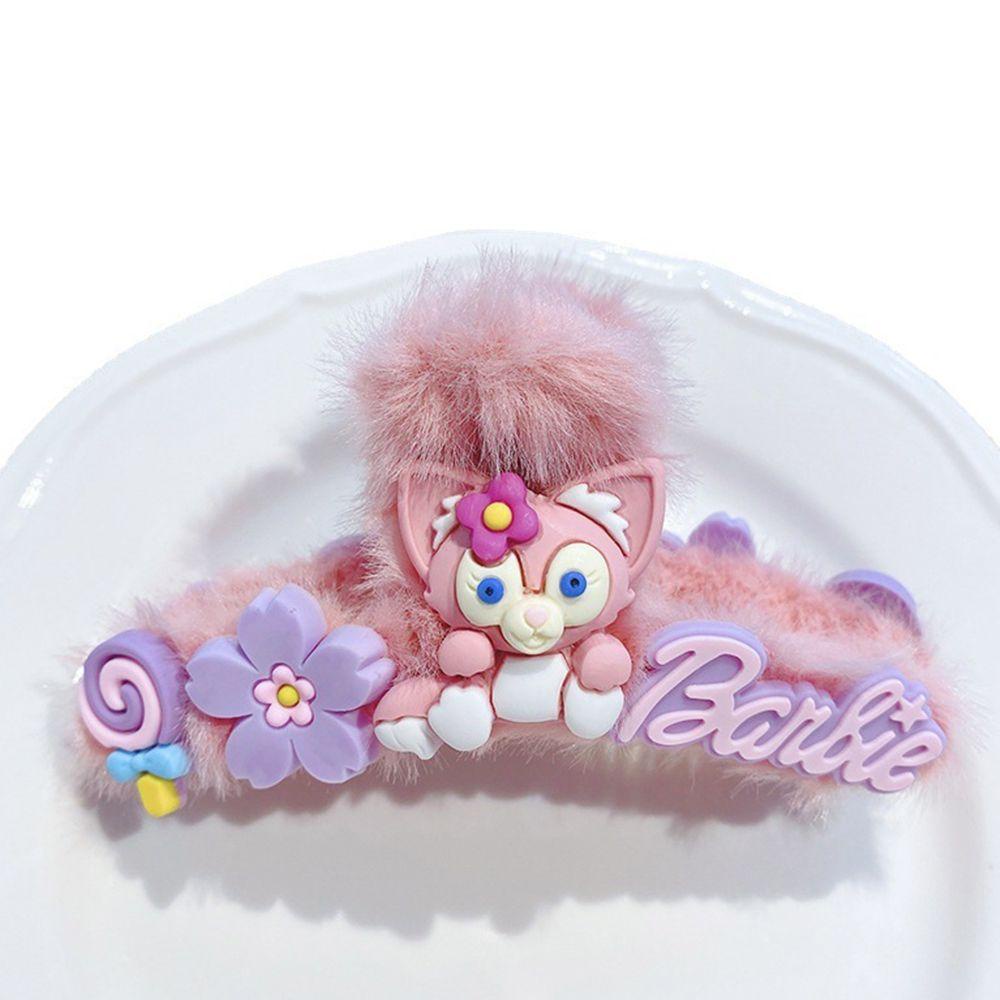 VANES1 Kẹp Tóc Càng Cua Đính Hoa / Cá Mập Hoạt Hình Kiểu Retro Dễ Thương