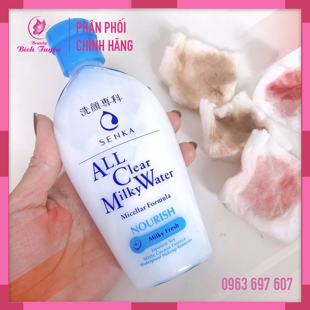 Nước Sữa Tẩy Trang SENKA All Clear Milky Water Nourish 230ml