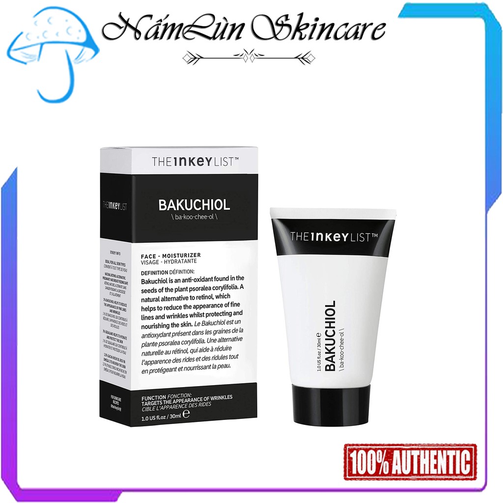 Kem dưỡng chống lão hoá Bakuchiol Moisturiser 30ml - The INKEY LIST [Bill Sephora USA]