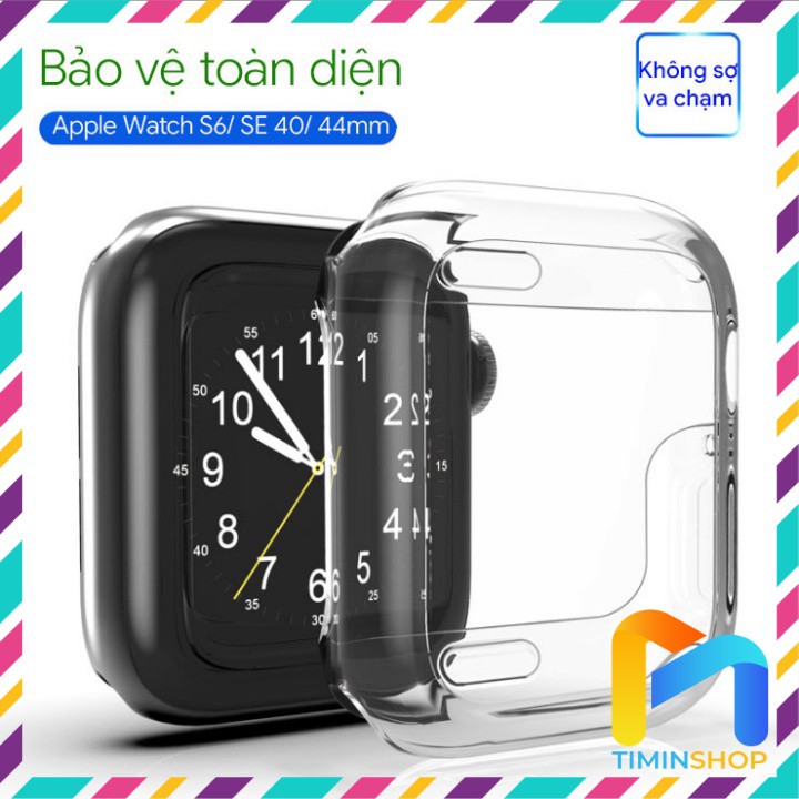 Ốp Apple Watch series 7/ 6/ 5/ SE - dẻo, trong suốt