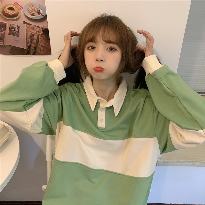Áo Thun Polo Thời Trang Theo Phong Cách Hàn Quốc Cho Nữ