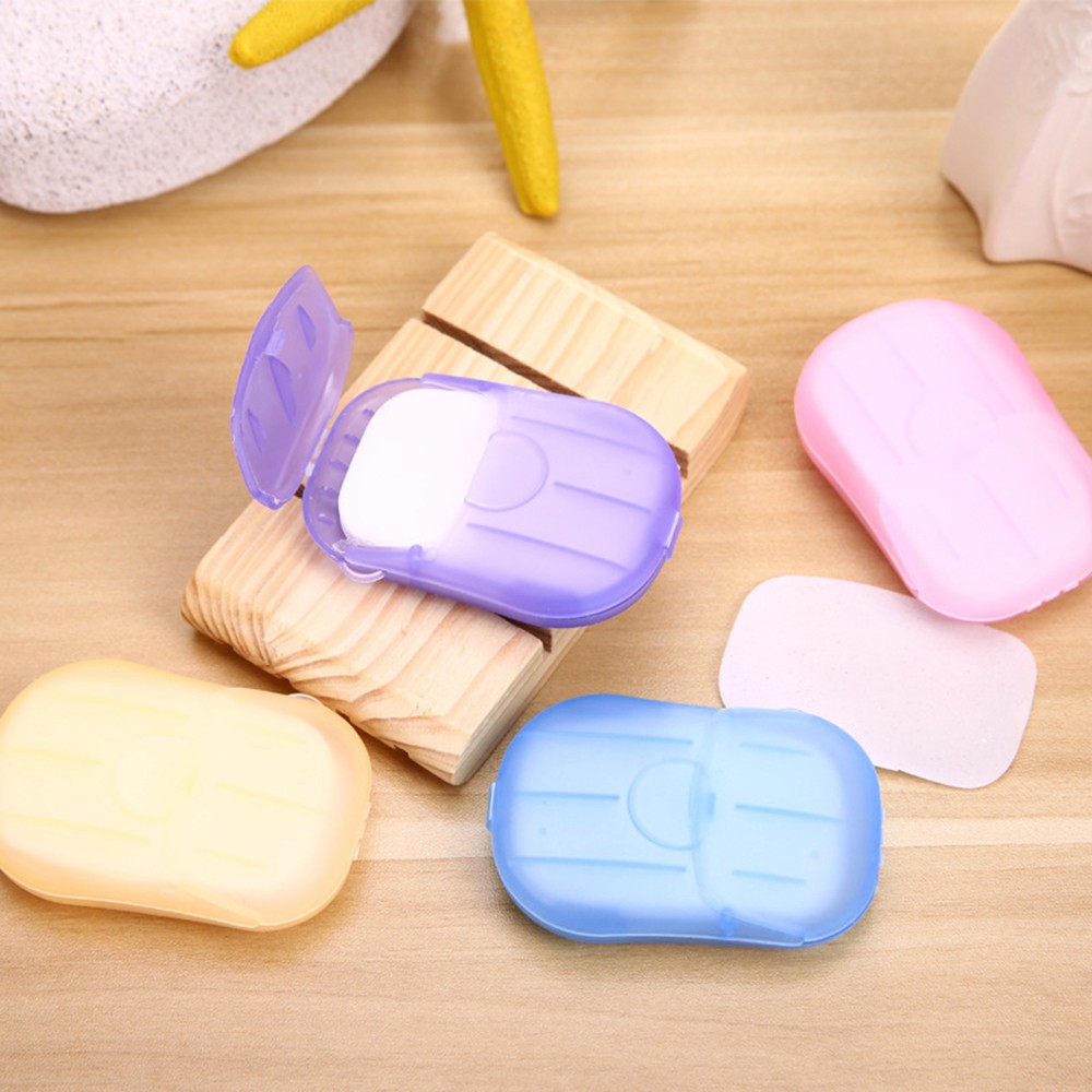 Hộp 20 miếng xà phòng giấy mini dùng một lần tiện dụng khi đi du lịch
 | BigBuy360 - bigbuy360.vn