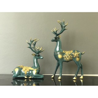 Tượng cặp hươu decor trang trí nhà quà tặng cực đẹp giá tốt