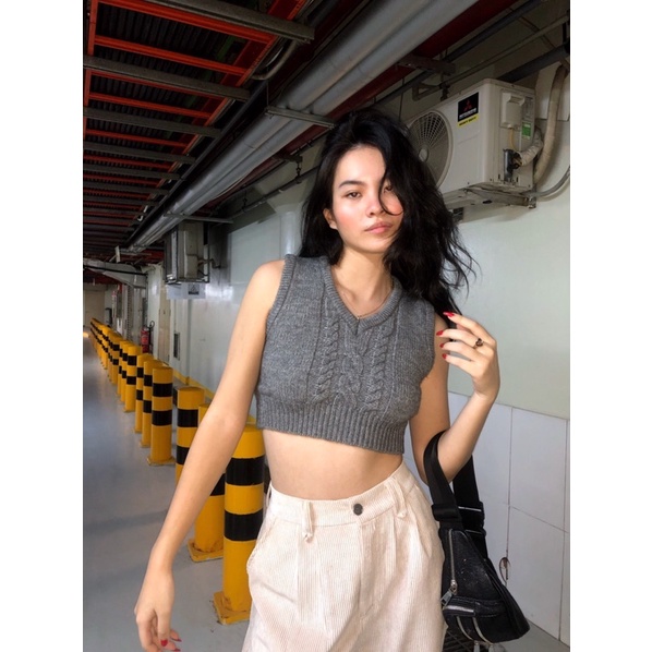 Áo Gile Len Thừng 3 phối màu Frankee - Cable Wool Knit Vest - Local Brand Chính Hãng | BigBuy360 - bigbuy360.vn