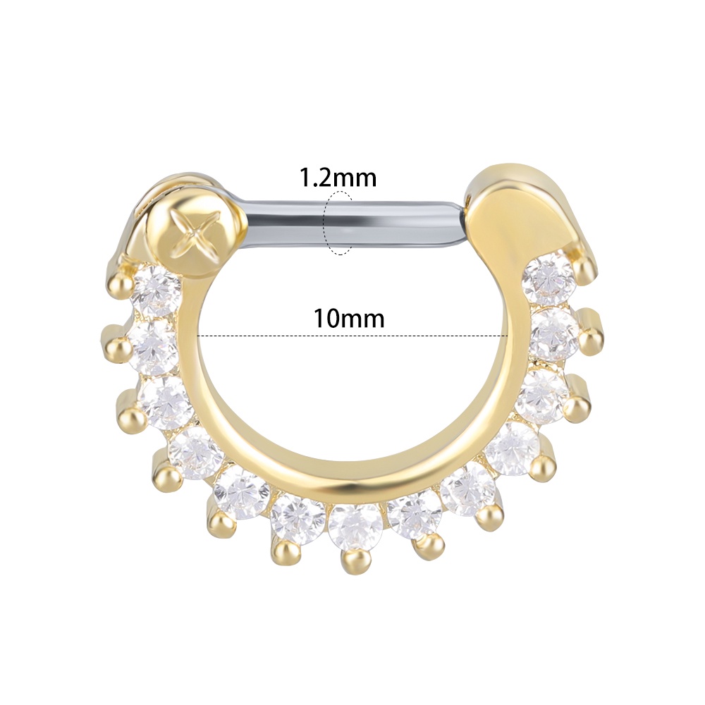 Khuyên mũi đính đá sành điệu cá tính 16g