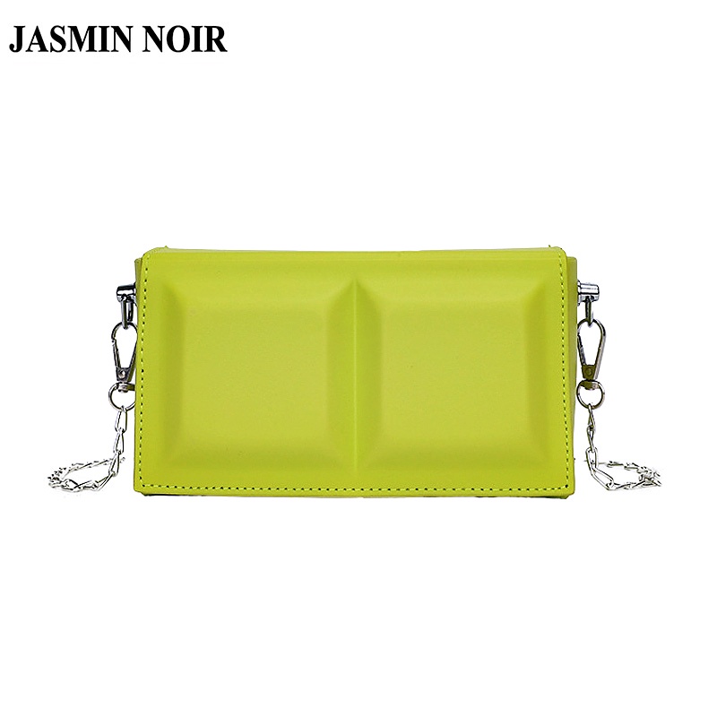 Túi đeo chéo JASMIN NOIR họa tiết caro phối dây xích thời trang cho nữ