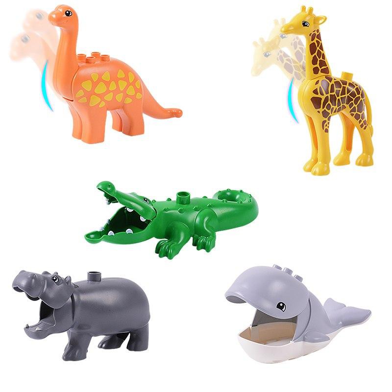 Hãng Gorock - Mô hình các con vật tương thích duplo (nhóm vườn thú) - Đồ chơi xếp hình lắp ráp sáng tạo