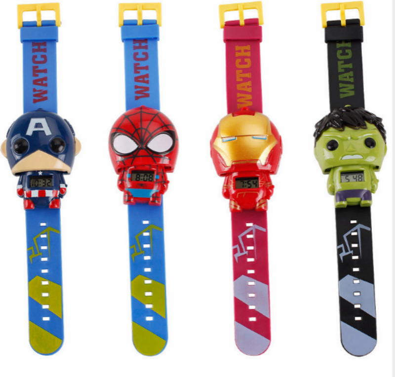 Vòng đồ chơi điện tử hình nhân vật Lol Spiderman Kapten Iron Man America Avengers Jam Tangan