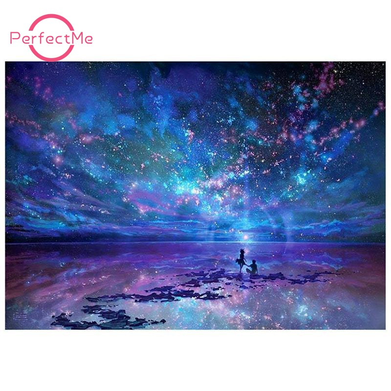 Bộ tranh đính đá 5D họa tiết phong cảnh độc đáo kích thước 30x40cm DIY dùng cho trang trí