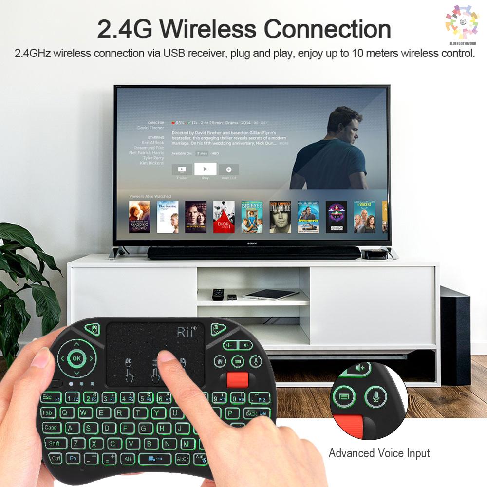 Bộ Bàn Phím Và Chuột Không Dây Rii X8 Plus 2.4ghz Cho Android Tv Box Smart Tv Pc