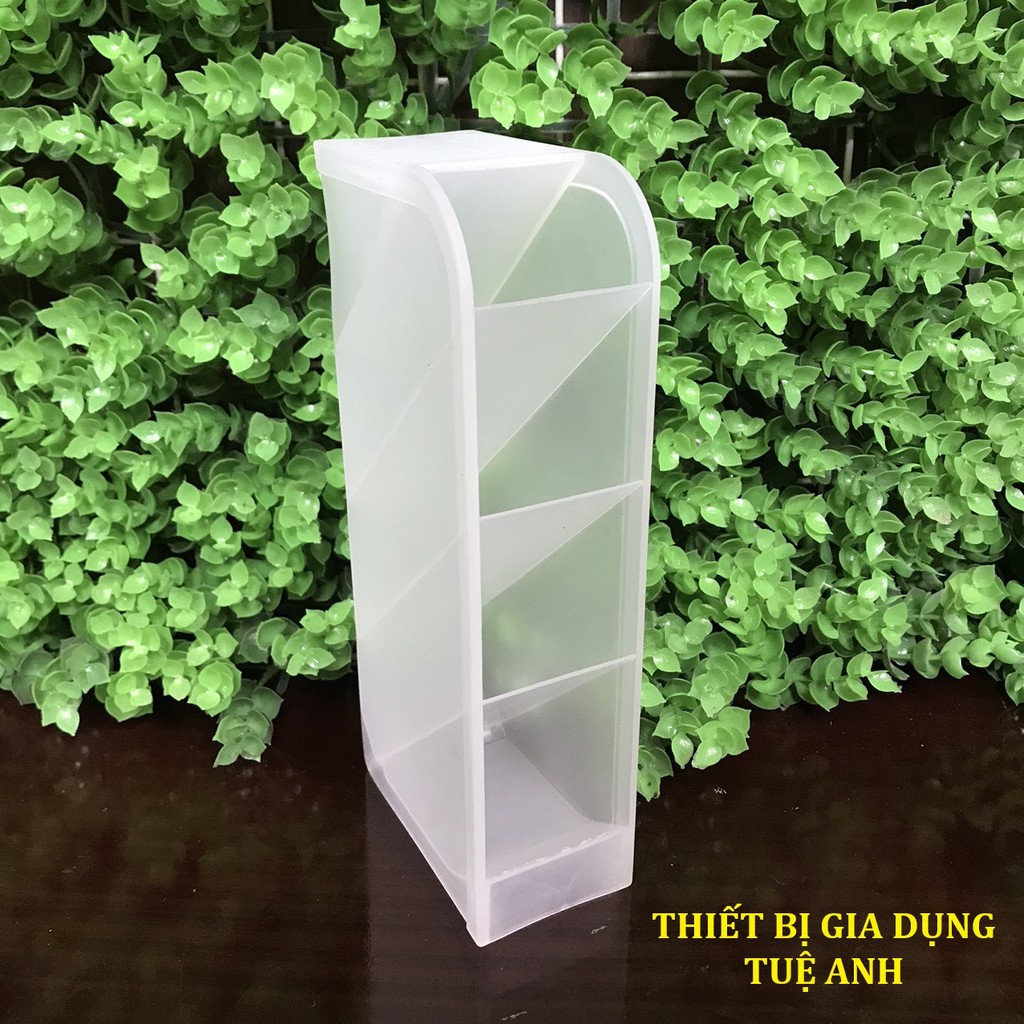 Kệ đựng bút 4 tầng - dùng đựng bút, mỹ phẩm, cọ trang điểm - Kích thước dài 20cm x rộng 5cm x sâu 9cm