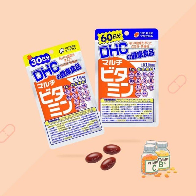 [60 Ngày][60 viên] Viên uống vitamin tổng hợp dHC Multi 60 ngày (60 viên ) [date 2023] | Thế Giới Skin Care