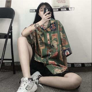 [ORDER TAOBAO]  Áo Sơ Mi Hoạ Tiết Nam Nữ