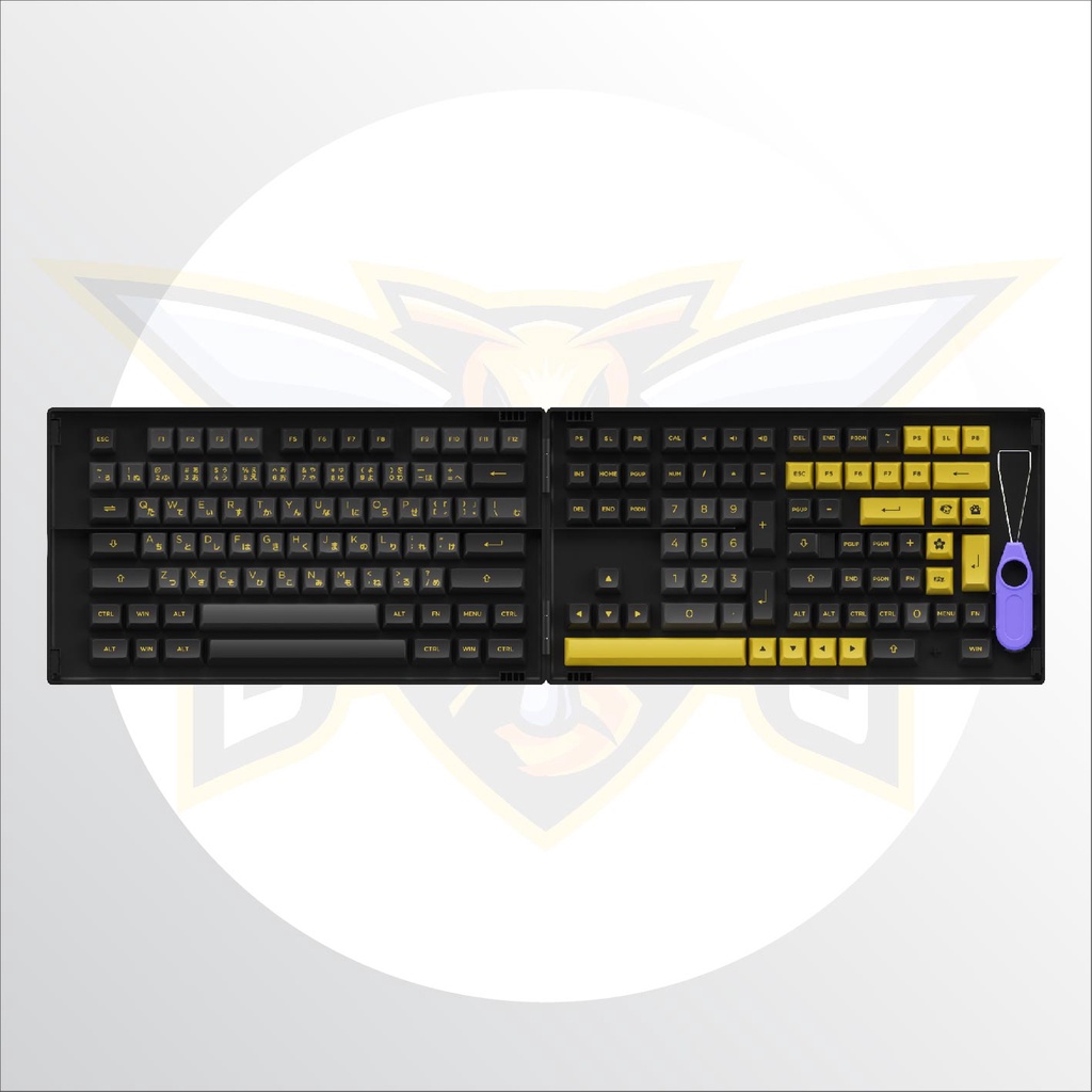 [Mã SKAMSALE03 giảm 10% đơn 200k] Bộ keycap AKKO Black Gold - Chất liệu PBT Double Shot - 158 nút