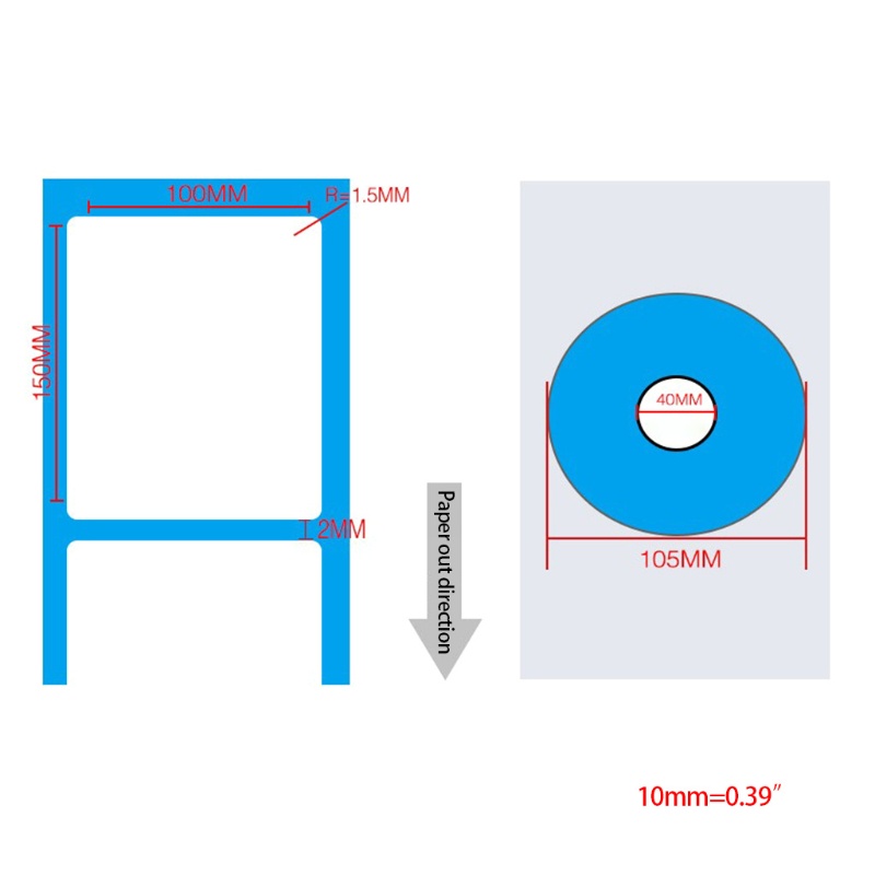 Cuộn 500 Tờ Giấy Nhiệt 100x100mm / 100x150mm
