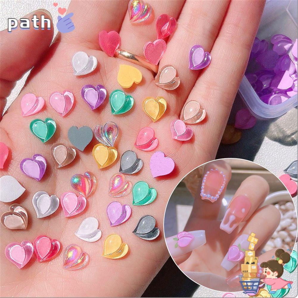 Phụ Kiện Kim Sa Hình Quả Đào 3D Trang Trí Móng Tay Sang Trọng