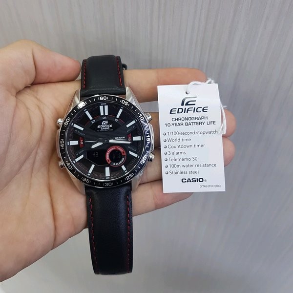 Đồng Hồ Casio Nam Dây Da EDIFICE EFV-C100L-1AV Chính Hãng