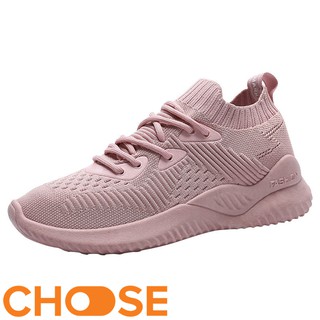 Giày Nữ Sneaker Choose Vải Cột Dây Siêu Nhẹ Thoáng Khí Tăng Chiều Cao
