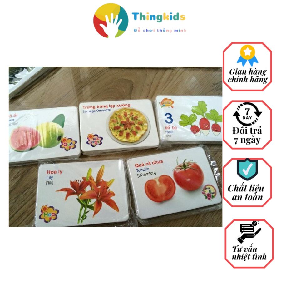Thẻ Học Thông Minh 16 Chủ Đề 416 Hình Ảnh Sinh Động, Có Tiếng Anh - Việt - Thingkids