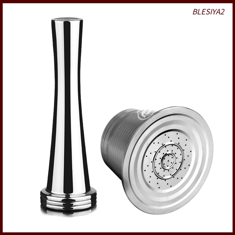 [BLESIYA2]Refillable Coffee Capsule Filter Pod with Spoon for Nespresso