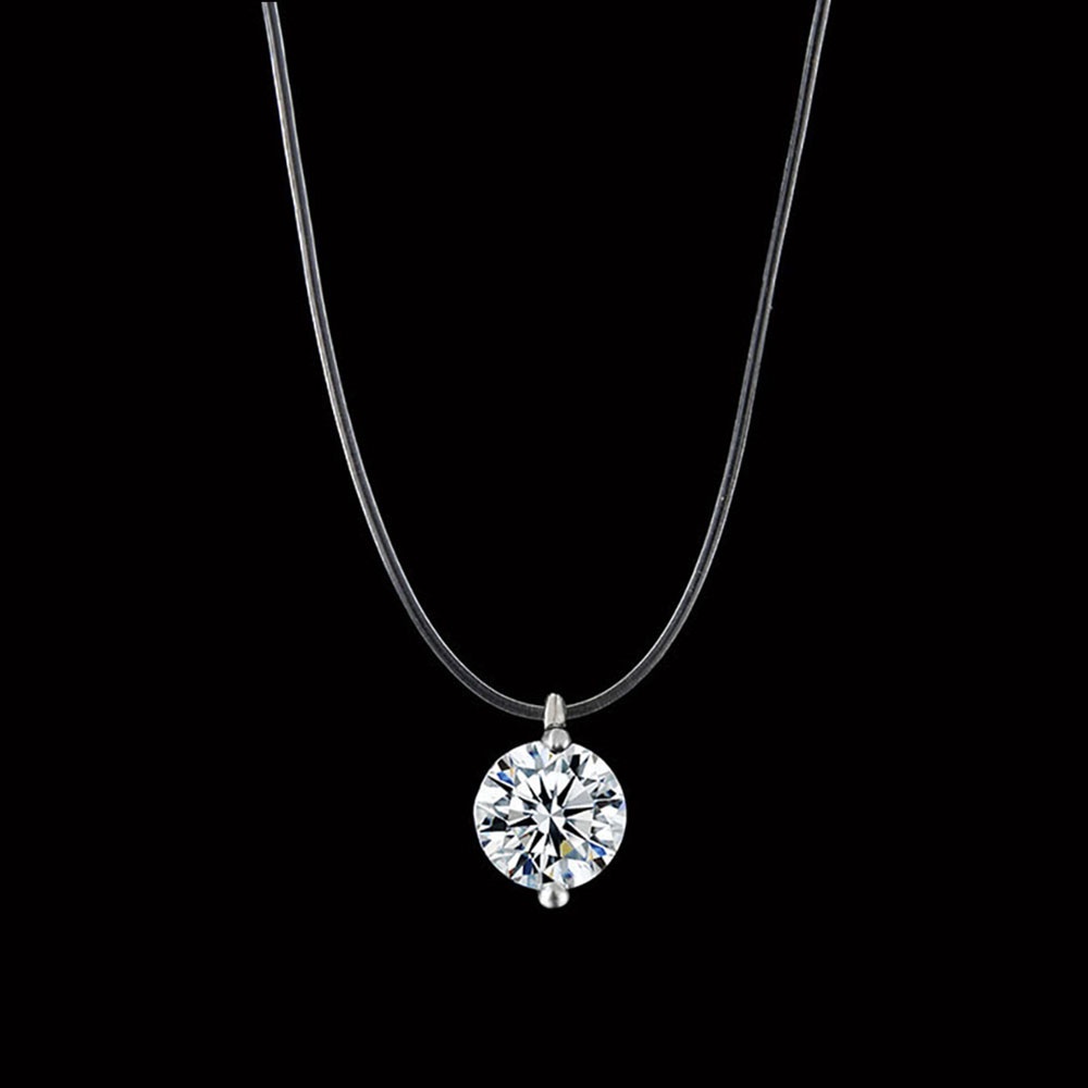 Vòng Cổ Choker Dây Trong Suốt Mặt Hình Nàng Tiên Cá Đính Đá Thời Trang Cho Nữ