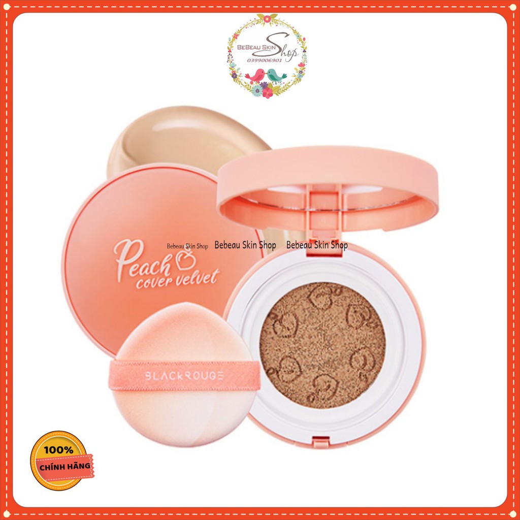 Phấn Nước Trái Đào Black Rouge Peach Cover Velvet Cushion