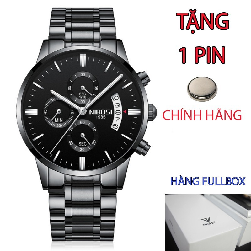 Đồng Hồ Nam Nibosi Chạy 6 Kim Fullbox Dây Thép Cao Cấp | BigBuy360 - bigbuy360.vn