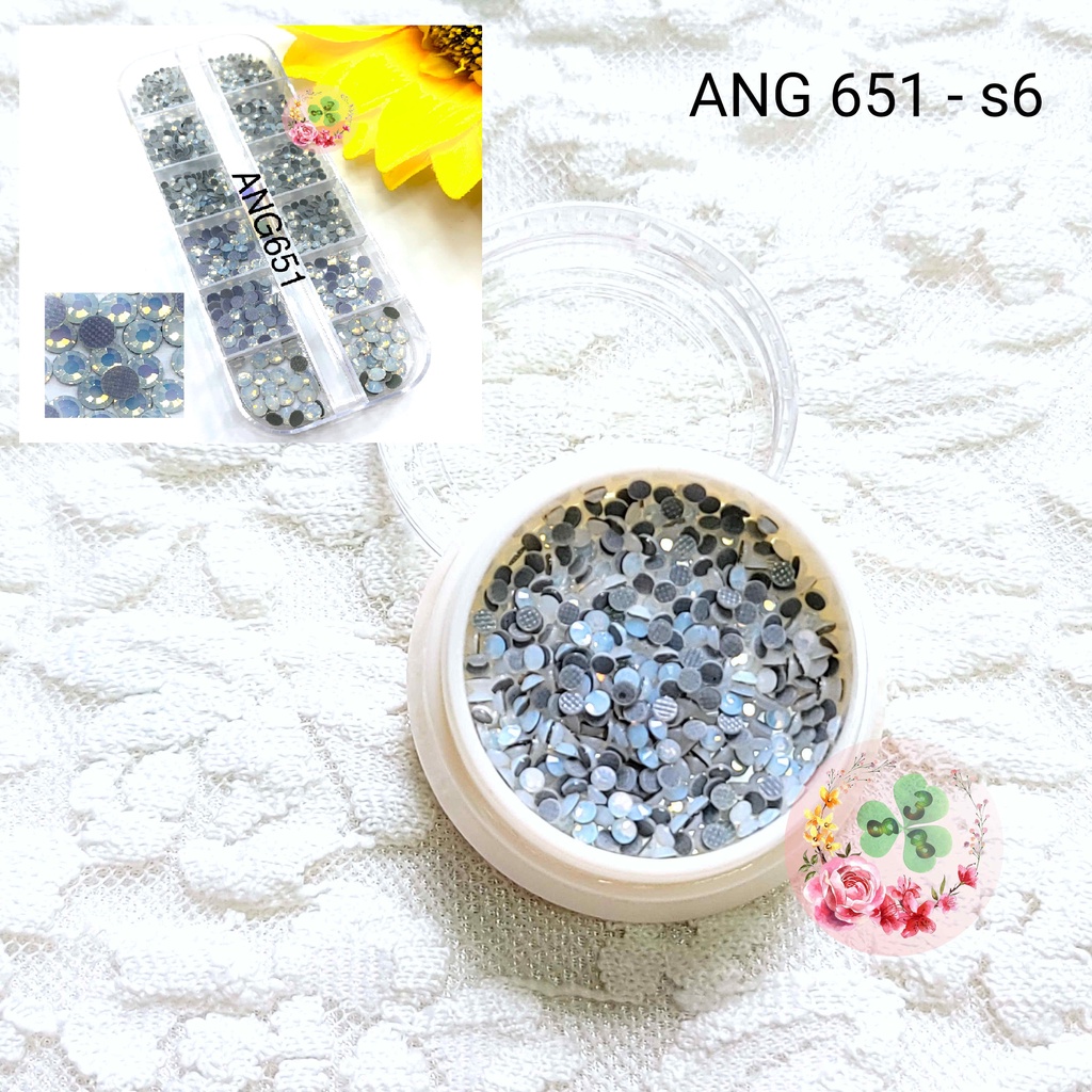 Đá nail - Mã ANG Size 6. Đá Chân Lưới đính trang trí móng siêu lấp lánh.