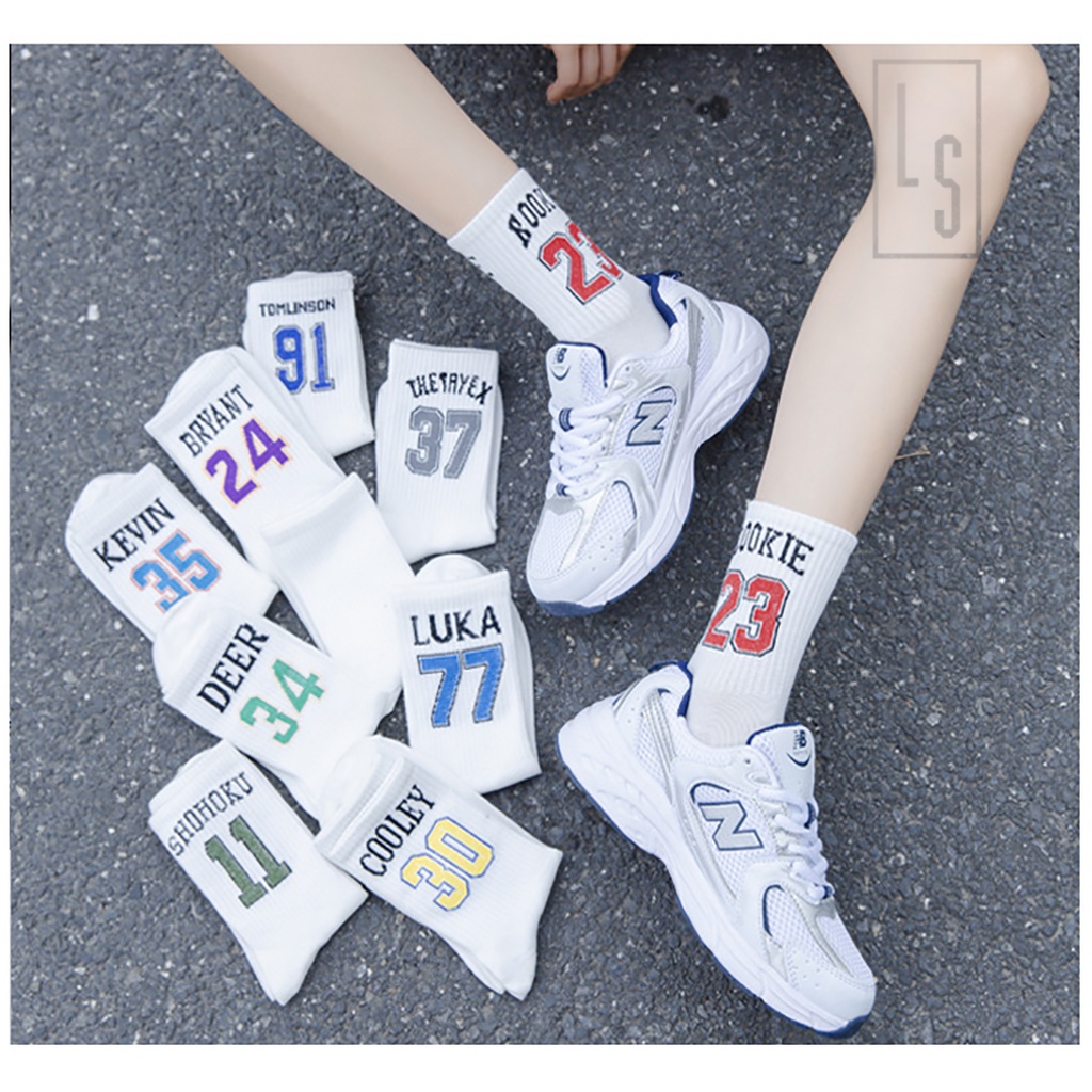 Vớ Số Unisex Cao Cổ - Tất Số StreetWear Unisex