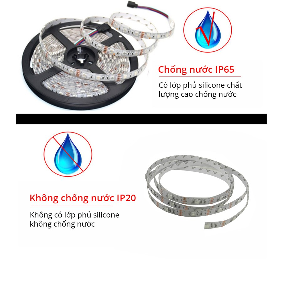 COMBO Led dây Bluetooth nháy theo nhạc điều khiển bằng App điện thoại – Dây led RGB 12V dài 5 mét chống nước | BigBuy360 - bigbuy360.vn