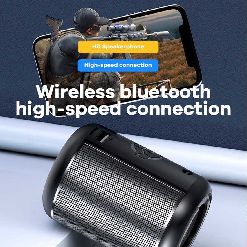 Loa Bluetooth Âm Thanh Siêu Trầm 3D Có Thể Sạc Lại