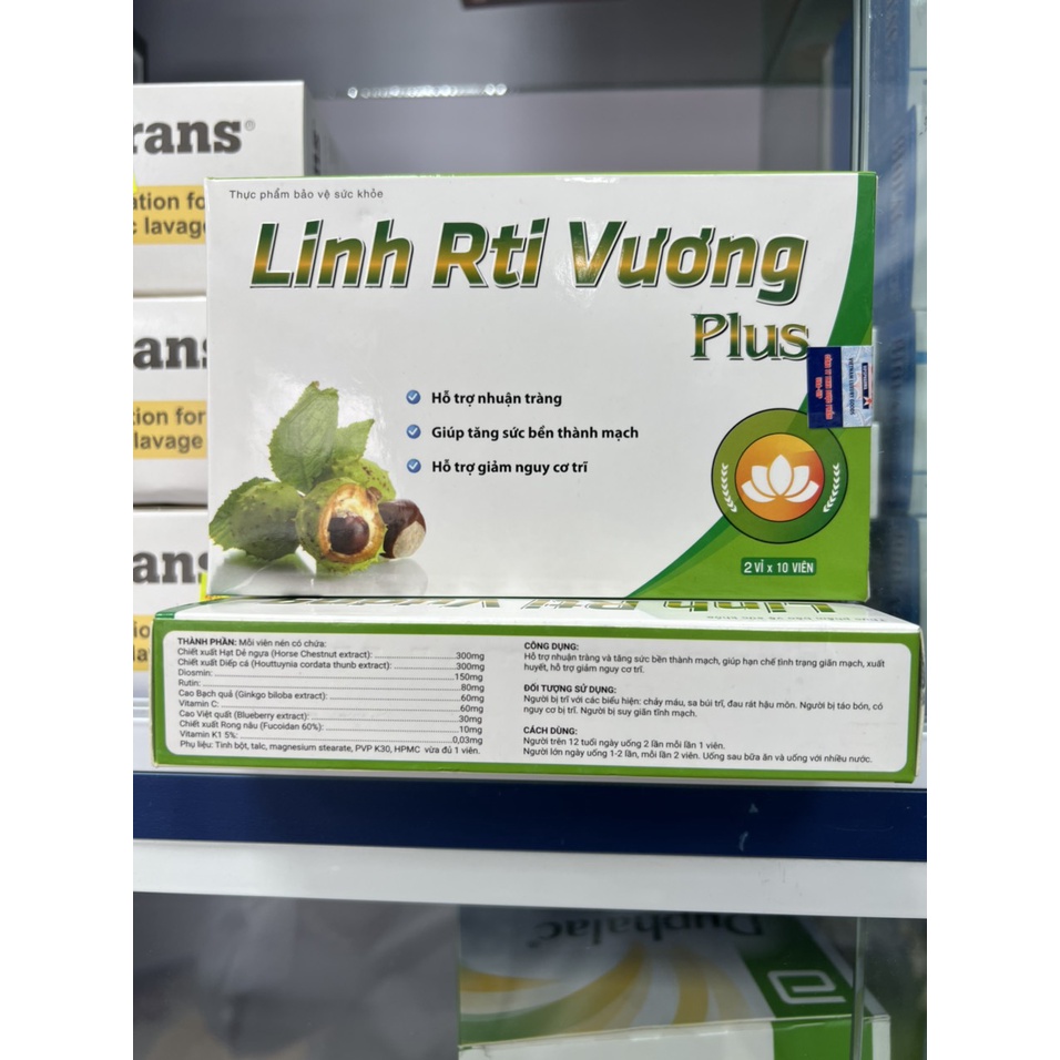 Linh Rti Vương Plus Với Các Thành Phần Thảo Dược Hỗ Trợ Trĩ, Giảm Nguy Cơ Bị Trĩ