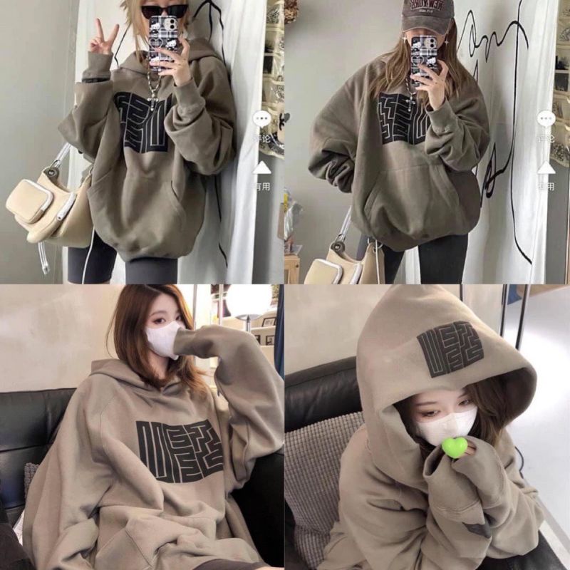 [Xả Kho 01]Áo Nỉ Hoodie Fom Rộng UNISEX Rubystore❤️Hoodies Tay Bồng Mũ Túi Bụng Freesize Hot Hit 2021