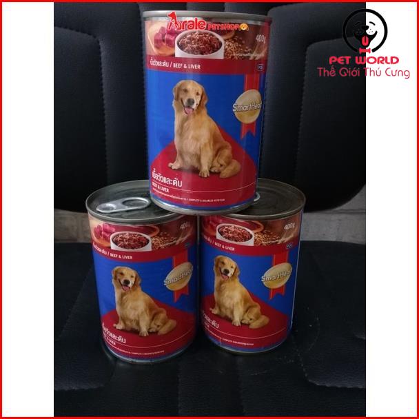 Pate cho chó Smartheart dạng lon 400gr 2 vị